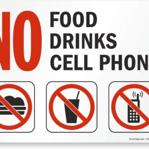 no food or drink signs